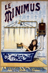 Le minimus Fürdőszoba, 1900 körül (illusztráció) alkotó: Unbekannter Künstler