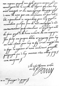 IV. Henrik francia király levele Henriknek, walesi hercegnek, amelyben megköszöni neki, hogy egy falka vadászkutya ajándékot adott fiának, a Dauphinnak, aki túl fiatal ahhoz, hogy személyesen írjon. alkotó: Unbekannt