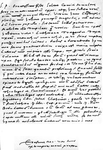 Erasmus latin nyelvű levele Nicolaas Everaertsnek Luther Márton házasságáról, melyben kijelenti, hogy „Luther kezd szelídebb lenni... nincs olyan heves, amit egy feleség ne tudna megszelídíteni” Bázelben, december 24-én. alkotó: Unbekannt