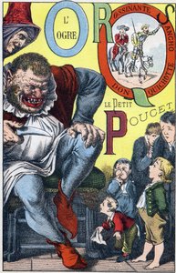 Levelek: O P Q R S – Az Ogre és a Peucet, Don Quijote, Rossinante és Sancho – Metszet az „ABC Les Images en Alphabet”-ben – Imaging d