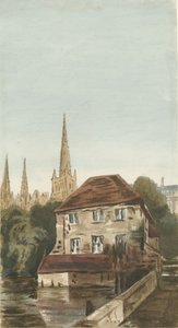 Lichfield – Regisztrátor háza a közelben: vízfestmény, nd [?19. század] alkotó: Unbekannt