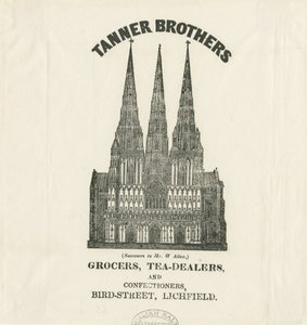 Lichfield katedrális – Nyugati front: nyomtatás, és [?XIX. század] alkotó: Unbekannt