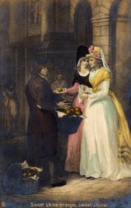 Londoni kereskedő, aki "édes porcelán narancsot, édes porcelánt" árul (nyomtatás) alkotó: Unbekannter Künstler
