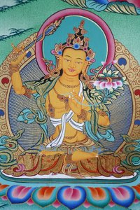 Manjushri, a tudás istensége. Kopan kolostor, Katmandu, Nepál alkotó: Unbekannt