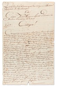 „Jb d Castro” és „David Cohen Henriq” aláírt kéziratos levél Victor Huguesnak a Windward-szigetek ügyvezető igazgatójának különleges ügynökéhez, Curaçaohoz, 1798. szeptember 8-án (tintával papíron) alkotó: Unbekannt