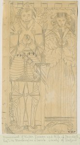 Marchington Church – Walter Vernon emlékműve: ceruzarajz, nd [19. század] alkotó: Unbekannt