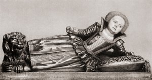 Angliai, Skóciai és Írországi Mária, a Westminster Abbey-i sírjából, a The Girl Through the Agesből, 1933-ban (litho) alkotó: Unbekannt