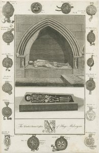 Mavesyn Ridware – Hugo Mavesyn sírja: metszet, 1785 alkotó: Unbekannt