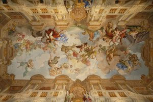 Milk abbey márvány szoba freskó, Milk, Ausztria alkotó: Unbekannt