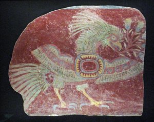 Egy allegorikus quetzal faltöredéke, kora klasszikus korszak, i.sz. 200–600 alkotó: Unbekannt