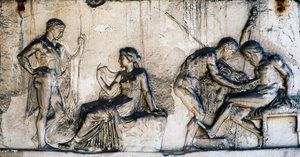 Telephus mítosza, Telephus domborműve, Herculaneum, Campania, Olaszország, római civilizáció