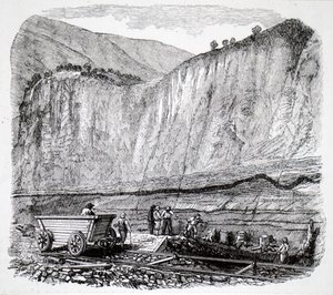 Navvies dolgozik a Liverpool-Manchester vasúton. alkotó: Unbekannt