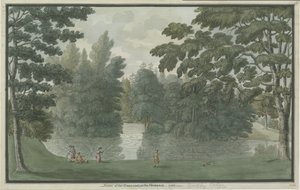 Needwood – Brickley Lodge: vízfestmény, 1786 alkotó: Unbekannt