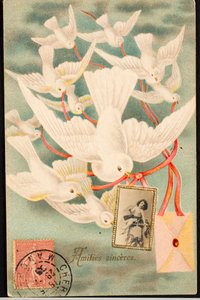 Régi képeslap/Amities sinceres/Dove alkotó: Unbekannt