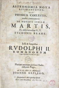 Johannes Kepler (Keppler) (1571-1630) német csillagász „Astronomia nova” (Új csillagászat) címlapja, 1609-ben Heidelbergben. alkotó: Unbekannt