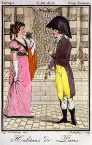 Párizs lakói 1806-ban. 1810 (metszet) alkotó: Unbekannter Künstler