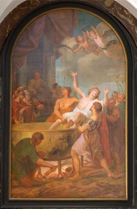 Plébániatemplom (Plébániatemplom Szűzanya). Belső. festmény. alkotó: Unbekannter Künstler