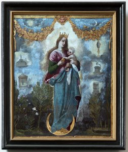 Plébániatemplom (Parochiekerk Sint-Martinus). Festmény. Szeplőtelen fogantatás, avagy Madonna gyermekkel. alkotó: Unbekannter Künstler
