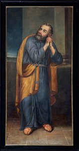 Plébániatemplom (Szent Péter plébániatemplom). festmény. Szent Péter. alkotó: Unbekannter Künstler