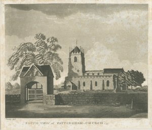 Pattingham templom: akvatinta metszet, 1796 alkotó: Unbekannt