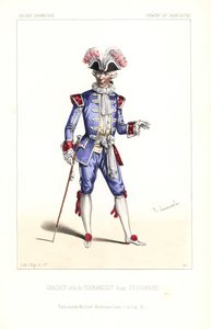 Paul Grassot mint Tourangeot a Leuven/Vanderburch-féle Sylvandire-ben, Theatre du Palais-Royal, Színház a királyi palotában alkotó: Unbekannter Künstler