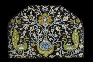 Páva panel. Irán, Iszfahán (?) alkotó: William M. Timlin