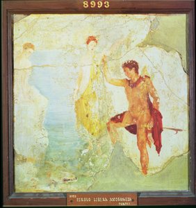 Perszeusz felszabadítja Andromédát, az Öt Csontváz Házából, Pompeji, 4. dekorációs stílus, Kr.u. 30 körül (freskó) alkotó: Unbekannt