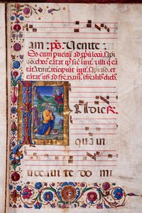 Piccolomini Könyvtár: Kóruskönyv, cod. 7.G, ff. 40V „Jeremiah’s Vision”-val, Guidoccio Cozzarelli. alkotó: Unbekannter Künstler