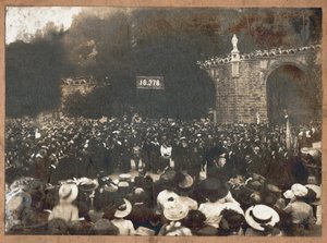 Lourdes-i zarándoklat. (f/w fotó alkotó: Unbekannter Künstler