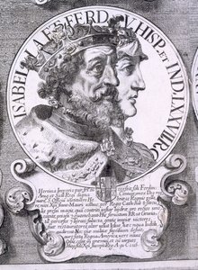 I. Izabella és V. kasztíliai Ferdinánd portréja (litho) alkotó: Unbekannt