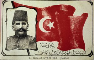Niyazi Bey portréja (metszet) alkotó: Unbekannter Künstler