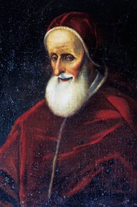 V. Pius pápa portréja (Bosco Marengo alkotó: Benjamin Baud
