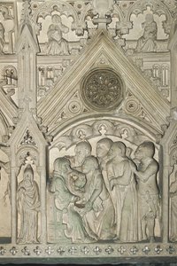 Portugália – Alcobaça. Ines de Castro sírja a Santa Maria kolostorban alkotó: Benjamin Baud