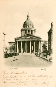 Képeslap/Pantheon/Párizs/Seine/Ile de France/Franciaország alkotó: William M. Timlin