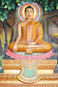 Preah Prom Rath kolostorA Buddha élete Meditáció egy lótuszvirágonA Buddha földet érintõ helyzetben, Siem Reap, Kambodzsa alkotó: Unbekannt