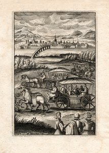 Körmenet lantosokkal, Párizs, 1650 körül (metszet) alkotó: Unbekannter Künstler