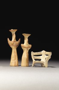 Pszi típusú női bálvány, Tau típusú női bálvány és trónmodell, ie 1400-1200 alkotó: Unbekannt