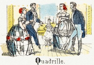Q – Quadrille – Gyermekszórakoztató ábécé 1890 körül (litográfia) alkotó: Unbekannt