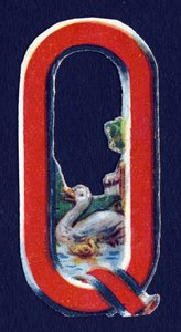 Q mint Quack . Bogár decoupis állatok témában. Metszés. 26 angol eredetű gofri kromolitográfiát tartalmazó sorozat. Szerkesztő és illusztrátor ismeretlen. század vége. Mérete: 5,5x3,5 cm alkotó: Unbekannt