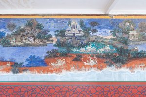 Reamker-freskók a kambodzsai Phnom Penh királyi palotakomplexumának falait díszítő (fotó) alkotó: Unbekannter Künstler