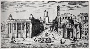 Forum Romanum 16. század (metszet) alkotó: Unbekannter Künstler