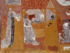 Román művészet: Vienne, Poitou-Charentes (Poitou Charentes), Franciaország. Nativite. Fényképezés alkotó: Unbekannter Künstler