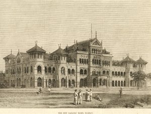 Királyi Alfréd Tengerészotthon, Bombay, 1900-as évek (metszet) alkotó: Unbekannter Künstler