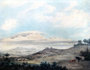 Vidéki táj és felhő tanulmány Luke Howardtól, 1808-1811 körül alkotó: Unbekannter Künstler