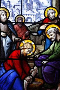 Szent Aignan templom Jézus tanítványai lábát mossa, Chartres, Franciaország alkotó: Unbekannt