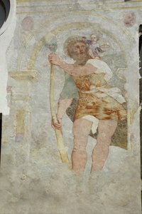Saint Stefano a Gleris templom, Saint Cristoforo freskó, San Vito al Tagliamento, Friuli Olaszország (fotó) alkotó: Benjamin Baud