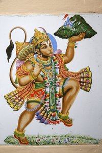 Shree hindu templom, Leicester. Hanuman. Egyesült Királyság alkotó: Unbekannt