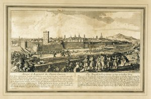 Spanyolország: A spanyol örökösödési háború (1714). Barcelona ostroma. (metszet) alkotó: Unbekannter Künstler