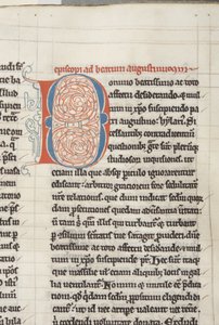 Hippo Szent Ágoston „Opera”, Fol 18 recto, részlet, 1200 körül (toll és tinta pergamenen) alkotó: Unbekannt