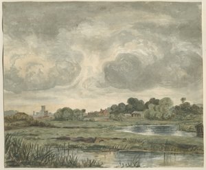 Stafford – Távoli kilátás keletről: akvarell festmény, nd [?XIX. század] alkotó: Unbekannt